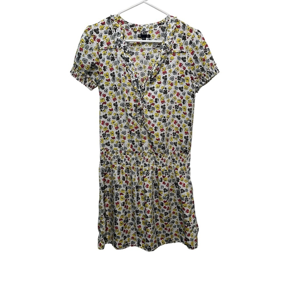 Gap Floral Print Short Sleeve Dress